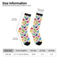 thumbnail image 2 of Rateoe Colorful Dinosaurs for Women Casual Calf Socks - Cute Crew Socks - Thin Soft Above Ankle Socks Size 5-11, 2 of 6