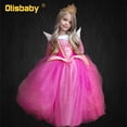 thumbnail image 1 of Vestido de princesa Aurora para niñas, disfraz de princesa Aurora para Halloween, Carnaval, Bella Durmiente, elegante vestido de novia rosa Fivean unisex, 1 of 2