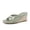 Sage, variant on Ferry Espadrille Wedge Sandals for Women, Thong Platform Flip Flops with Cross Strap and Slip-On Design