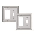 thumbnail image 1 of Placas de pared DEWENWILS de níquel cepillado con doble salida, paquete de 2, 1 of 7