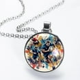 thumbnail image 2 of Football Glass Circular Pendant Necklace - Stylish Jewelry Statement Piece, 2 of 5