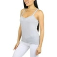 thumbnail image 3 of ToBeInStyle Womens Vibrant Comfortable Ruched Bust V-Neck Layering Tank Top, 3 of 5