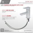 thumbnail image 4 of Stylish Single-Handle Polished Chrome Bathroom Faucet Height 6" B-103C, 4 of 12