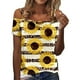 thumbnail image 1 of Camisetas con estampado de moda de Color sólido con hombros descubiertos para mujer, blusa de verano de manga corta con tirantes, camiseta gráfica informal, Tops ahuecados Pompotops hkajfhjk473799, 1 of 5