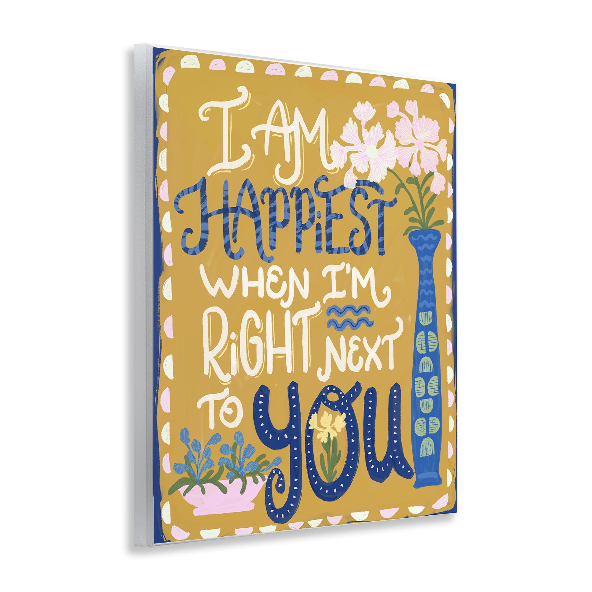 Stupell Industries Happiest Next To You Wall Plaque Art, design by Connie Summers