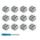 thumbnail image 1 of Conectores de Tira de Luz LED CEZELUX Blanco 8 mm 2 Pines Sin Soldadura 12 V Paquete de 12, 1 of 6