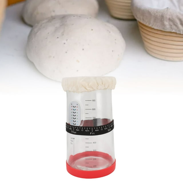 Kit De Inicio De Masa Madre, Tarro De Inicio De Masa Madre Reutilizable Con Apertura En Forma De Embudo Multiusos De 1200 Ml Para Cocina