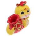 thumbnail image 4 of Back to School Yellow Resin Snake Desk Organizer with Unique Design for Home Feng Shui Wealth Animal Sculpture 2025 Snake Year Decor 3.5 Inches, 4 of 5
