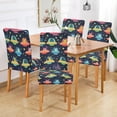 thumbnail image 2 of Yayeee 4 Pack Dining Chair Covers Stretch Parson Chairs Slipcovers Seat Protector, Cartoon Space Cat, 2 of 6