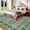 Green, variant on Vintage Style Area Rugs - Non-Slip Reversible Machine Washable Rug, Soft Boho Rug for Living Room Bedroom Gray 5*7ft(152*213cm)