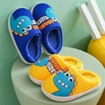 thumbnail image 5 of LIIPEE Girls Boys Slippers Fashion Comfort Cotton Cartoon Dinosaur Non- Plush Warm Shoes Toddler Cozy Party Slippers,Yellow,10-10.5 Years, 5 of 7