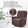 thumbnail image 3 of fastboy Stretch Recliner Chair Slipcover Elastic Full Coverage Solid Color Sofa Cover Replacement for LAZBOY, Chocolate, 3 of 9