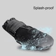 thumbnail image 4 of Billuyoard 4X zapatos para perros, equipo de protección, suministros para mascotas, accesorios para exteriores, práctico protector de garra, Suministros para perros Negro tipo 4, 4 of 6