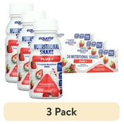 (3 pack) Equate Nutritional Shake Plus, Strawberry, 8 fl oz, 24 Count