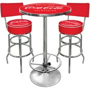 Coca-Cola Ultimate Gameroom Combo, 2 Stools w/Back & Table