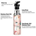 thumbnail image 3 of Yayeee 20oz Insulated Water Bottle Double Wall Stainless Steel with Flip Straw Lid, Christmas Snowman, 3 of 7