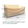 thumbnail image 4 of Budge Medium Beige Patio Outdoor Loveseat Cover, Sedona, 4 of 11