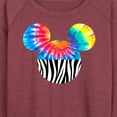 thumbnail image 3 of Mickey & Friends - Tie Dye Zebra Fill Mickey - Women's Lightweight French Terry Long Sleeve Shirt, 3 of 5