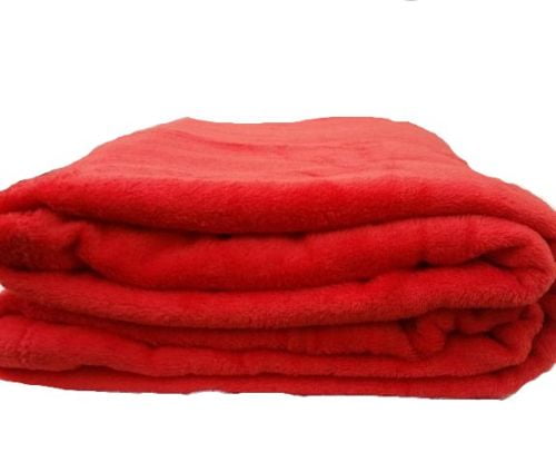 red fleece blanket