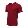 thumbnail image 5 of Men's Deep V Neck Casual Slim Fit T-shirt Fashion Breathable Textured T-shirt Elastic Solid Color Summer T-shirt, 5 of 8