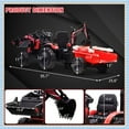 thumbnail image 3 of Sakiyr 3-in-1 24V Kids Ride-On Tractor with Remote Control, Excavator, Trailer, EVA Tires & LED Lights, Powered Ride On Excavator & Trailer for Kids Gifts, Red, 3 of 3