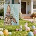 thumbnail image 5 of SIYTUAU Outdoor Easter Garden Flag Design B Thick Polyester With Bunny Egg Print For Patio Decoration 12X18 Inch, 5 of 7