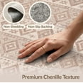 thumbnail image 6 of ODIKA Ivory Tone Tug Interlocking Faded Traditional Vintage Farmhouse Foldable Easy Care for Queen Size Bedroom, Under Bed, Master Suite, 6 of 7