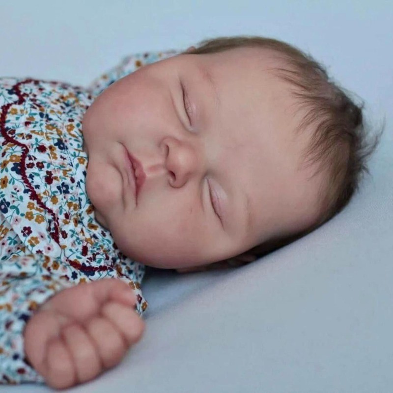 50CM Peaches Soft Body Reborn Sleeping Baby Doll with 3D Skin Multiple Layers Painting with hand rooted Hair Touch Doll
