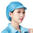 thumbnail image 3 of Under $5 Baseball Caps Blue Unisex Disposable Isolation Anti-static Hat Dust-Proof Work Cap, 3 of 8