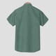 thumbnail image 5 of Blusa y camisa de manga corta con cuello vuelto para hombre, camisa informal holgada de color liso con botones a la moda para playa, blusa de manga corta con cuello vuelto para hombre, blusa de poliés, 5 of 8