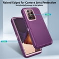 thumbnail image 6 of Asuwish Compatible with Samsung Galaxy Note 20 Ultra 5G Phone Case Hybrid Rugged Shockproof Hard Protective Drop Proof Full Body Heavy Duty Mobile Cell Cover for Note20 Plus 20Ultra Women Men Purple, 6 of 8