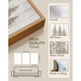 thumbnail image 4 of SHENIFY Large 24x36in3pcs Natural Framed Foggy Pine Tree Wall Art Watercolor Nature Abstract Misty Forests Wall Decor Minimalist Rustic Painting for Bedroom Living Room, 4 of 8
