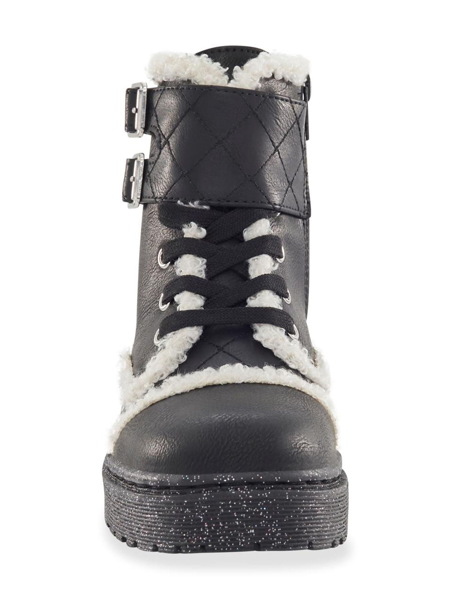Portland Company Little & Big Girl Blaze Faux Fur Trim Combat Boot