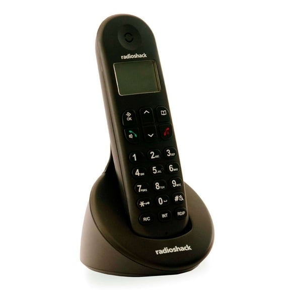 RadioShack Cordless Phone With Base, Landline with Caller ID and Phone Book Memory for Home or Office, Multiple Ring Tones for Customizable Notifications