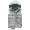 thumbnail image 2 of Women's Lightweight Hooded Oversized Sleeveless Zip Water Packable Winter Warm Vest Coat, 2 of 4