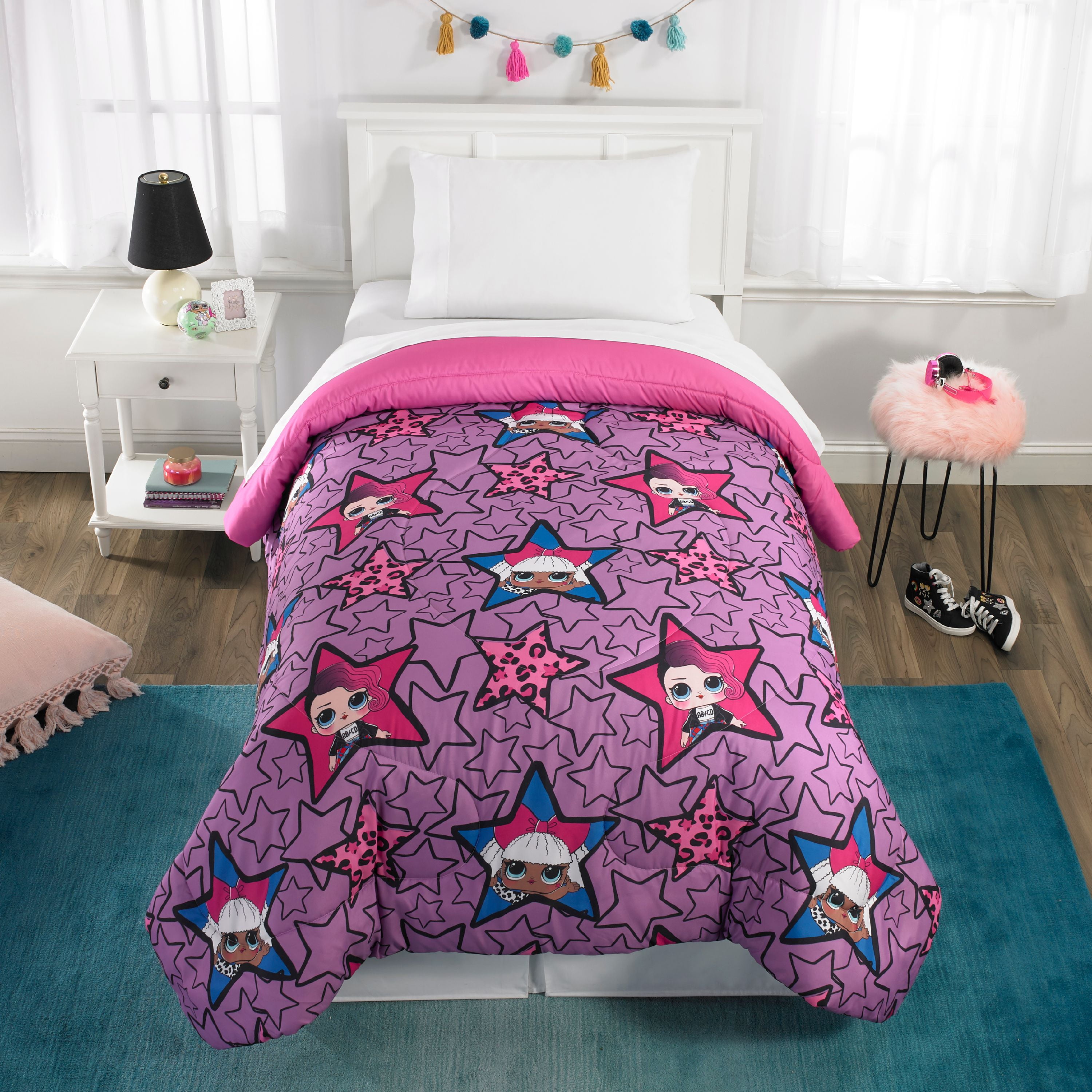 L.O.L. Surprise Comforter LOL Rock Kids Reversible Bedding Twin/Full 72