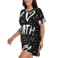 thumbnail image 2 of Lsque I love Math Women's Short-Sleeved Pajama Set - 2 Piece Soft and Lightweight Sleepwear Set-4X-Large, 2 of 9