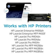 HP 58A Black Original LaserJet Toner Cartridge, ~3,000 pages, CF258A