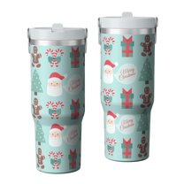 Christmas 30oz Handheld Travel Tumbler with Handle – Double Wall Stainless Steel Insulated Cup, Flip Straw Lid, Leak-Proof & BPA-Free for Hot and Cold Drinks – Durable Coffee & Juice Mug Black