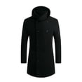 thumbnail image 2 of Homenesgenics Black Hoodies for Men Man Fashion Men's Clothes Double-Breasted Long Sleeved Robe Hoodie Coat Men Clothes, 2 of 8