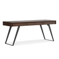 thumbnail image 1 of Simpli Home Lowry 72" Solid Wood Writing Desk in Distressed Charcoal Brown, 1 of 15