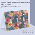 thumbnail image 4 of Haosy Light Switch Cover Plate 3 Gang Electrical Outlet Covers Vintage Oil Painted Rose Decorate Wall Plate 4.56”x4.48”, 4 of 8
