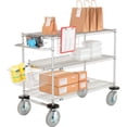 thumbnail image 3 of Nexel Chrome Curbside Cart w/3 Shelves & Pneumatic Casters, 24"L x 21"W x 43"H, 3 of 3