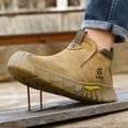 thumbnail image 5 of DREBO-Unisex Steel-Toe Safety Shoes - All-Season Anti-Smash, Anti-Puncture, and Heat-Resistant Welding Boots,brown,5.5, 5 of 10