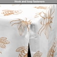 thumbnail image 4 of Queen Bee Dog Crate Cover, Outline Illustrations of Honey Bees Drawn by Hand on a Plain Background, Easy to Use Pet Kennel Cover Small Dogs Puppies Kittens, 7 Sizes, Amber and White, by Ambesonne, 4 of 6