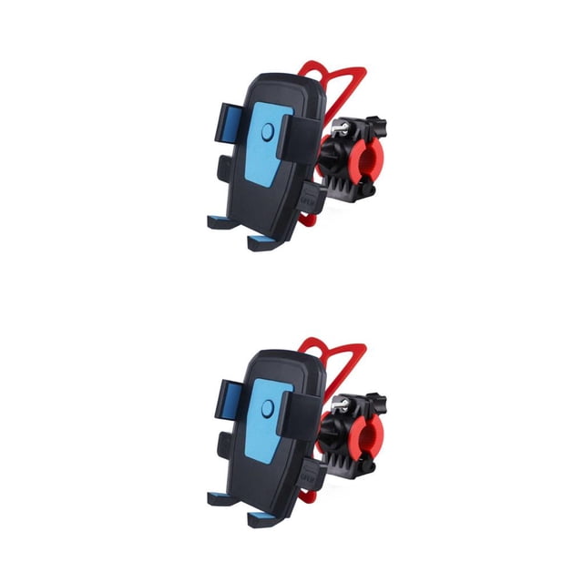 Wosthever soporte de bicicleta para teléfono soporte de plástico soporte de montaje de 360 grados para andar en bicicleta manillar teléfono Azul 2piezas Wosthever CBP490710