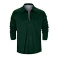 thumbnail image 4 of Vedolay Men's Polo Shirts 2023 Men's and Big Men's Long Sleeve Polo Shirt Green,3XL, 4 of 5
