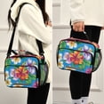 thumbnail image 5 of Vibrant Hawaiian Florals Insulated Lunch Bag Portable Cooler Bag Mommy Bag Large Capacity 6L, 5 of 9
