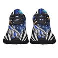 thumbnail image 5 of The Thin Blue Line Police Law Enforcement American flag Eagle Shoes Sneakers Black Size 6, 5 of 7
