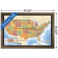 thumbnail image 3 of Map - USA Time Zones Wall Poster, 14.725" x 22.375", Framed, 3 of 3